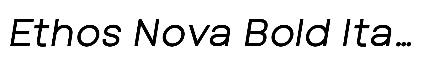Ethos Nova Bold Italic